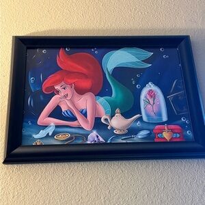Ariel Framed Art with Black Frame